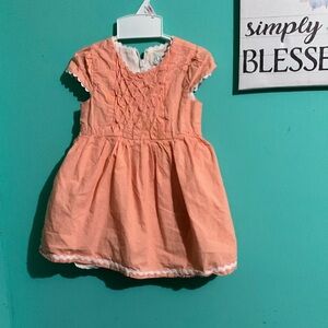 Charming Peach Kids Dress